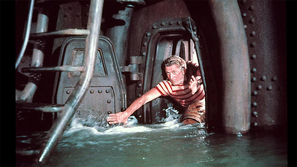 Kirk Douglas dans 20 000 Lieues sous les mers