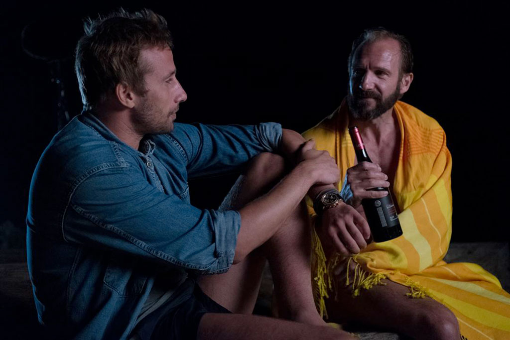 Matthias Schoenaerts, Ralph Fiennes dans A bigger splash