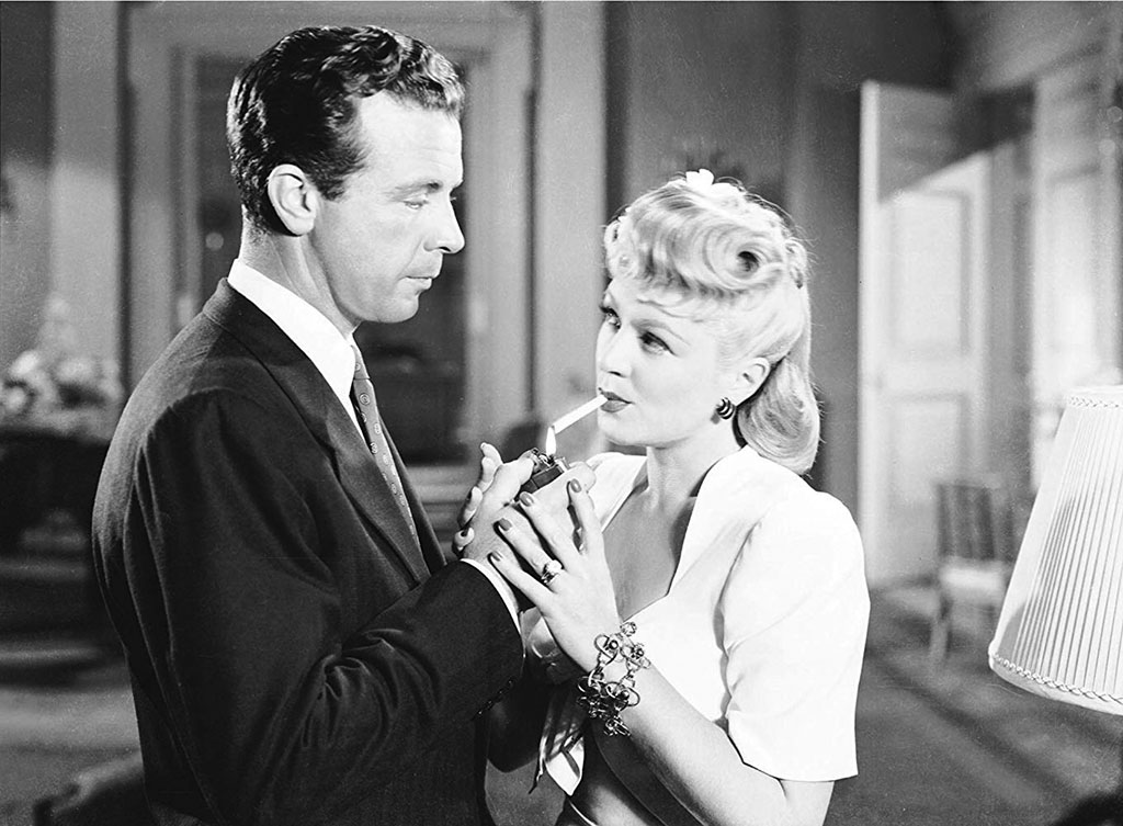 Dick Powell, Claire Trevor dans Adieu ma belle