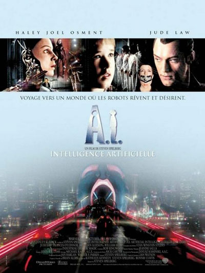 affiche du film A.I. Intelligence artificielle