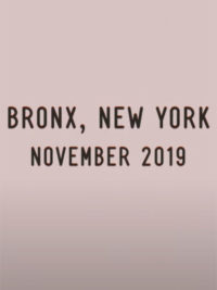 Bronx, New York, Novembre 2019