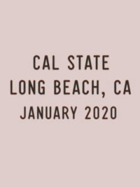 affiche du film Cal State Long Beach, CA, Janvier 2020