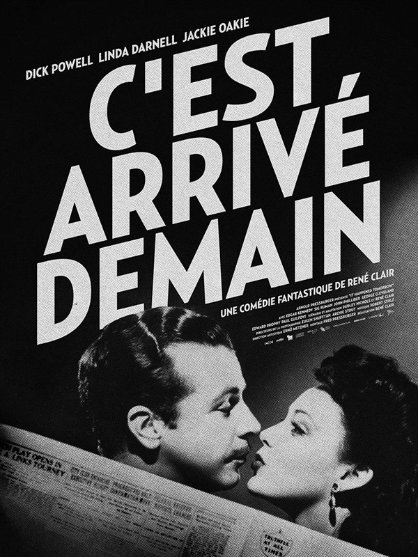 affiche du film C’est arrivé demain (It Happened Tomorrow)