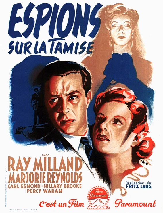 affiche du film Espions sur la tamise (Le Ministère de la peur) – Ministry of Fear