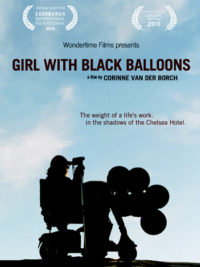 Girl with Black Balloons