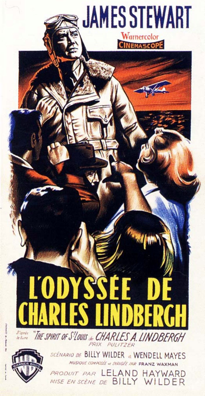 affiche du film L’Odyssée de Charles Lindbergh (The Spirit of St. Louis)