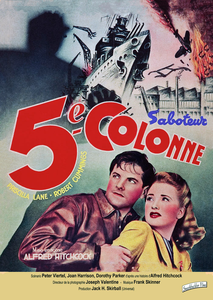 affiche du film La Cinquième colonne (Saboteur)