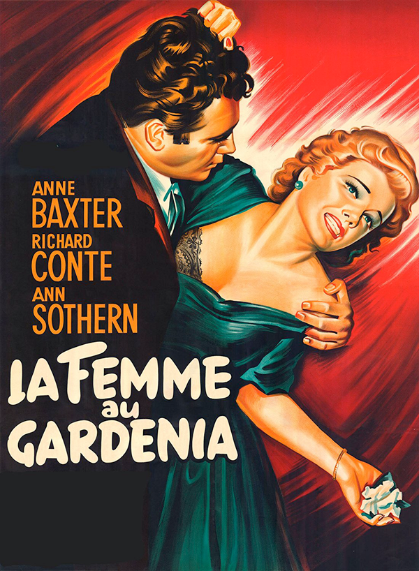 affiche du film La Femme au gardenia (The Blue Gardenia)