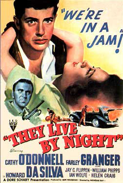affiche du film Les Amants de la nuit (They live by night)