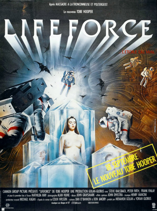 affiche du film Lifeforce, l’Etoile du Mal