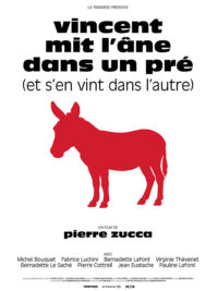 Vincent mit l&rsquo;âne dans un pré