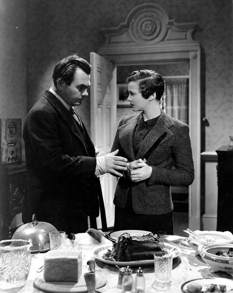 Oskar Homolka, Sylvia Sidney dans Agent secret (Sabotage)