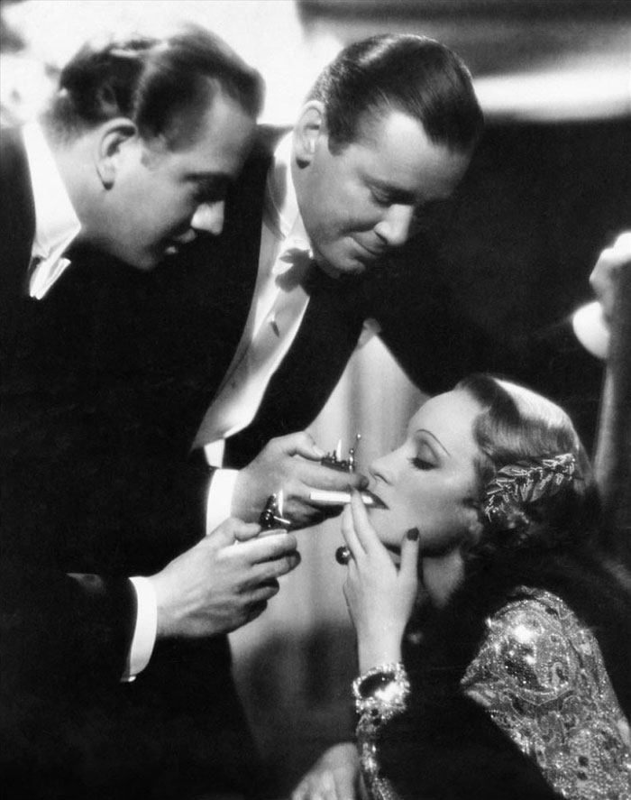 Marlene Dietrich, Herbert Marshall, Melvyn Douglas dans Ange