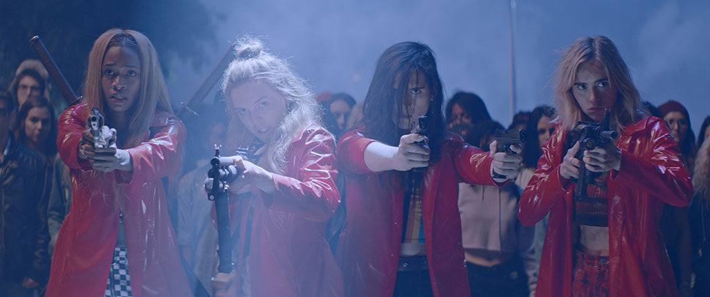 Abra, Odessa Young, Hari Nef, Suki Waterhouse dans Assassination Nation