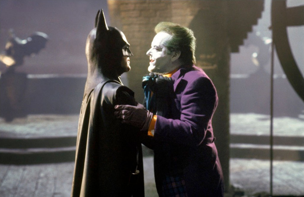 Jack Nicholson, Michael Keaton dans Batman