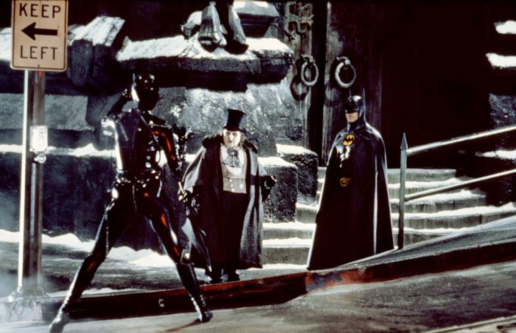 Michelle Pfeiffer, Michael Keaton, Danny DeVito dans Batman, le défi