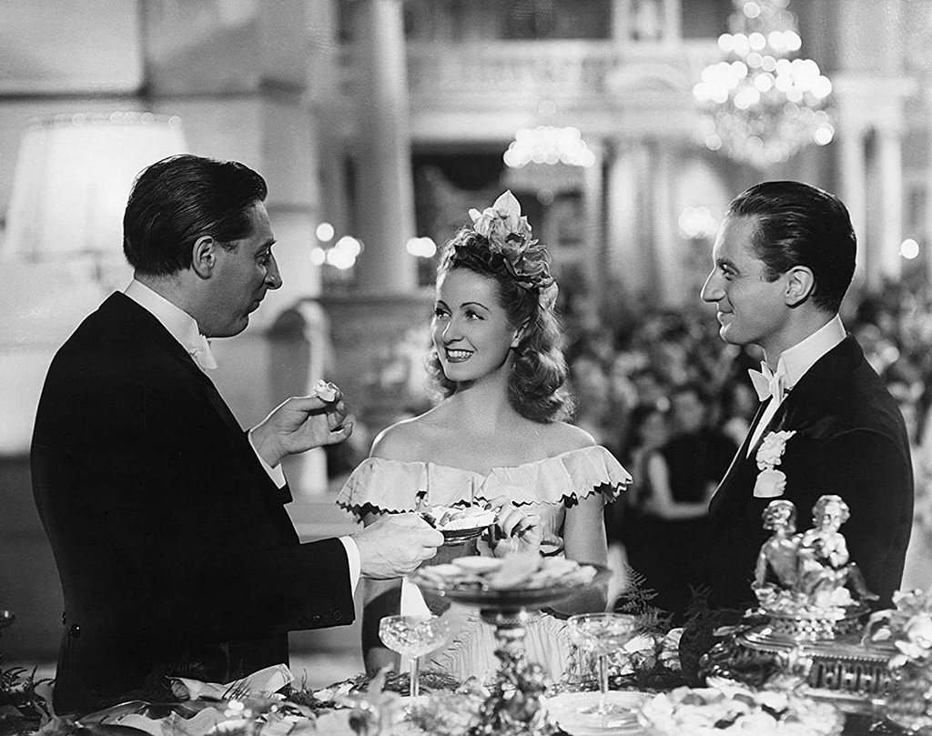 Jean Tissier, Danielle Darrieux, Claude Dauphin dans Battement de cœur