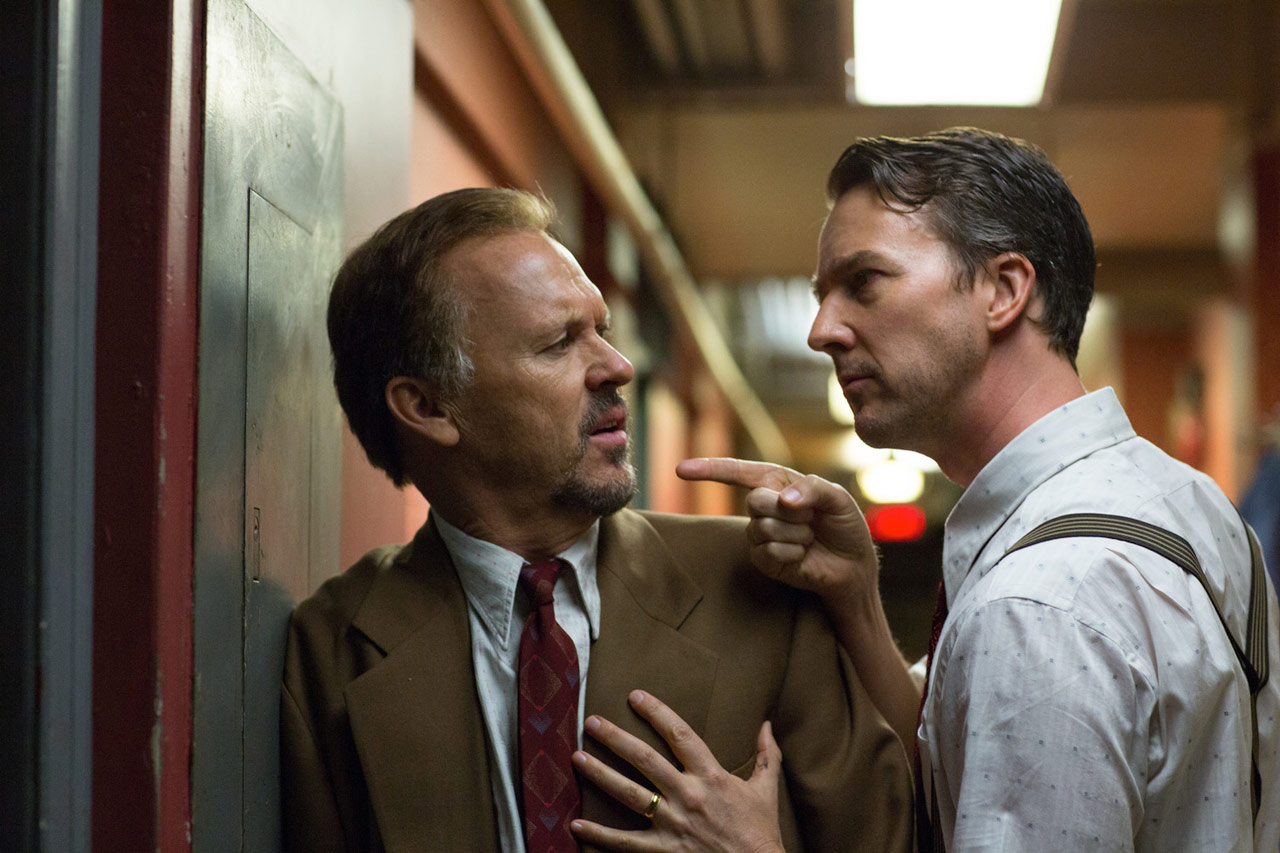 Michael Keaton, Edward Norton dans Birdman