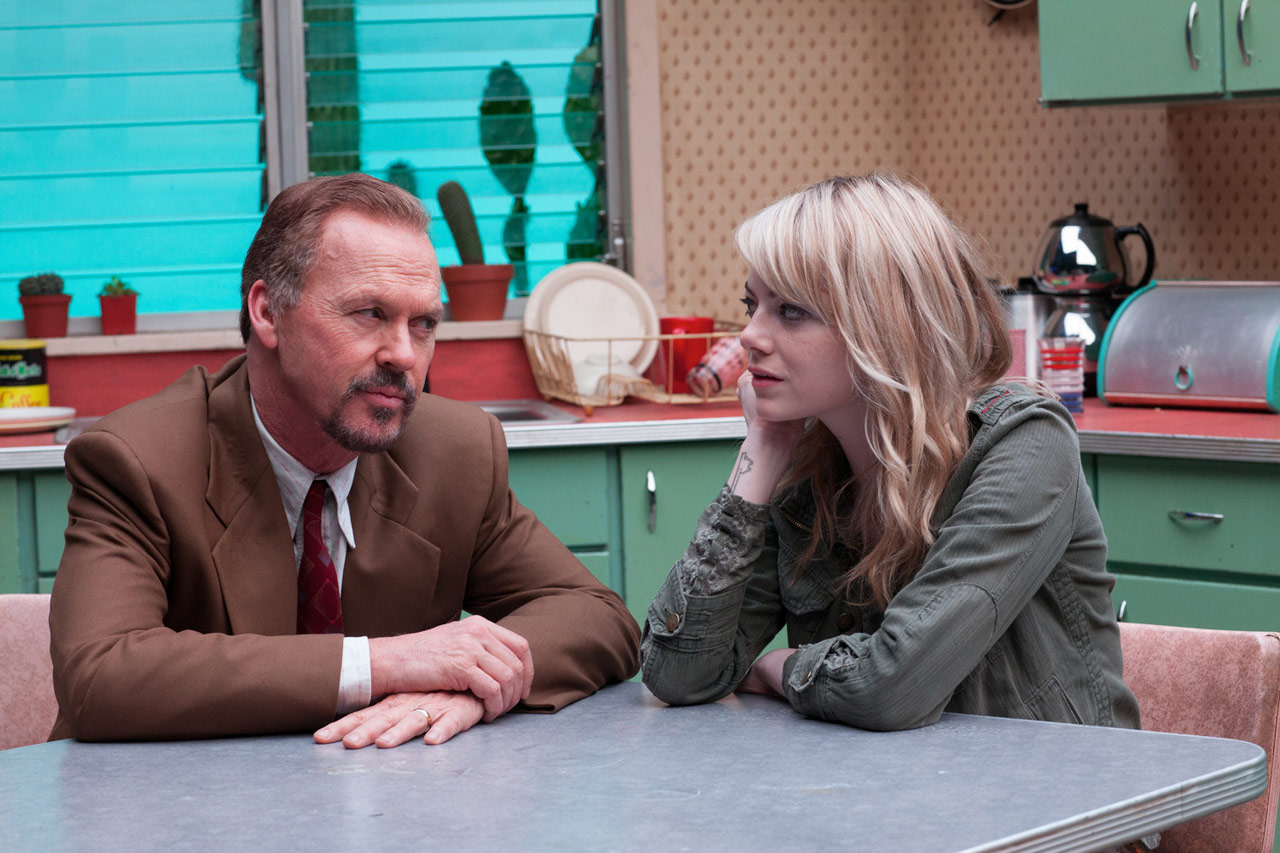 Michael Keaton, Emma Stone dans Birdman