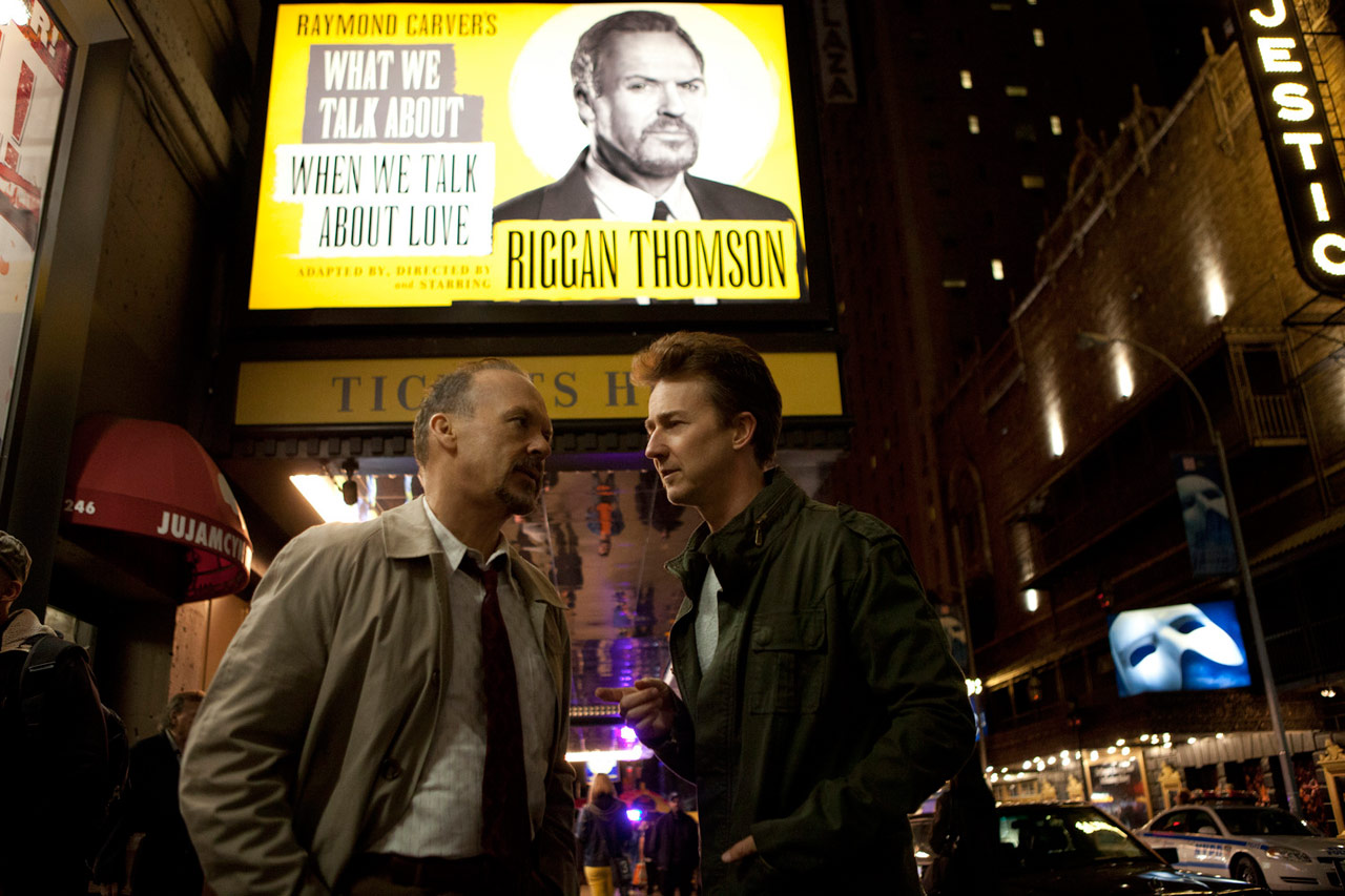 Michael Keaton, Edward Norton dans Birdman