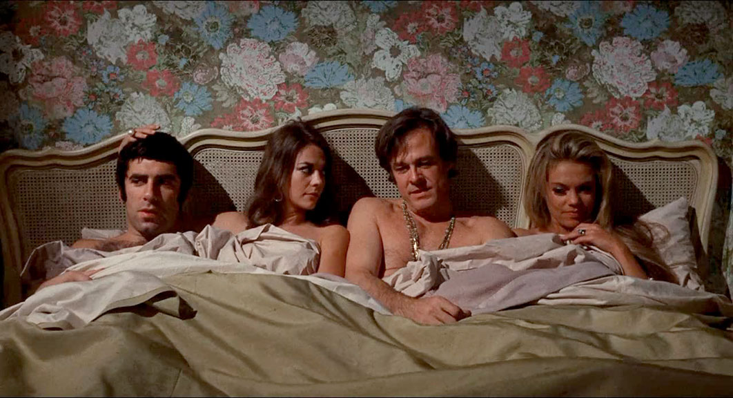 Natalie Wood, Dyan Cannon, Elliott Gould, Robert Culp dans Bob et Carole et Ted et Alice