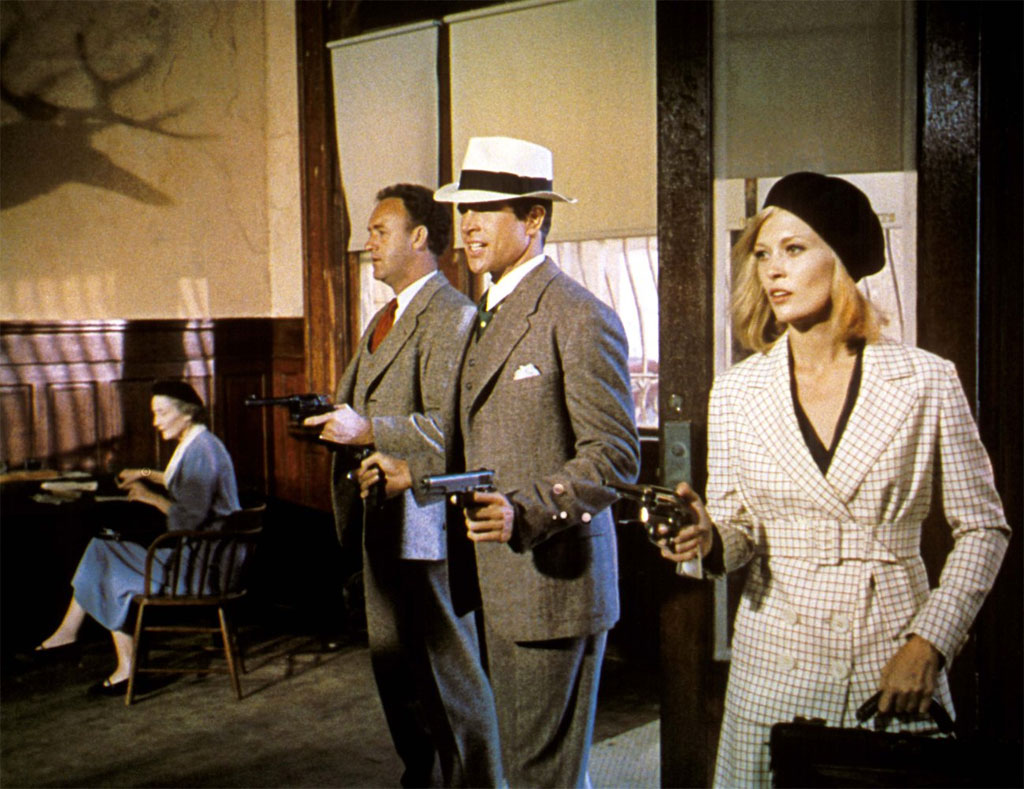 Faye Dunaway, Warren Beatty, Gene Hackman dans Bonnie & Clyde