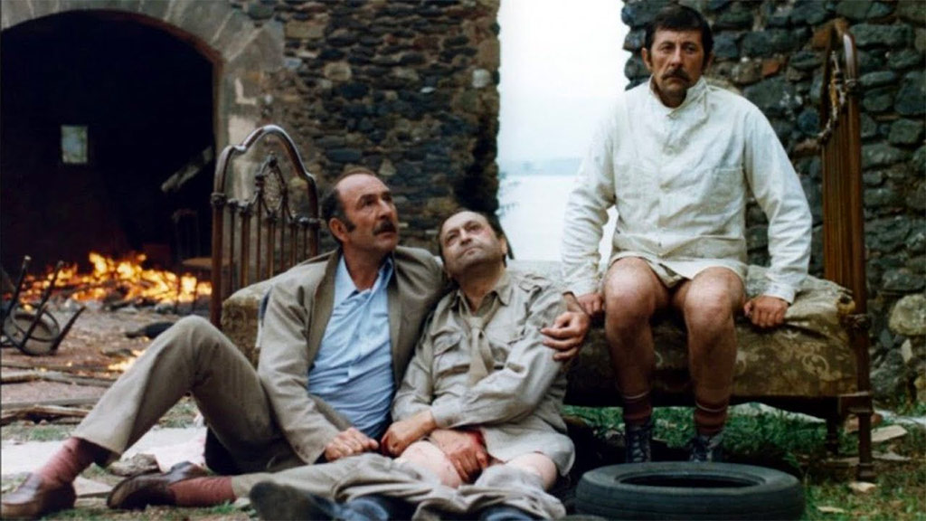 Jean-Pierre Marielle, Claude Piéplu, Jean Rochefort dans Calmos