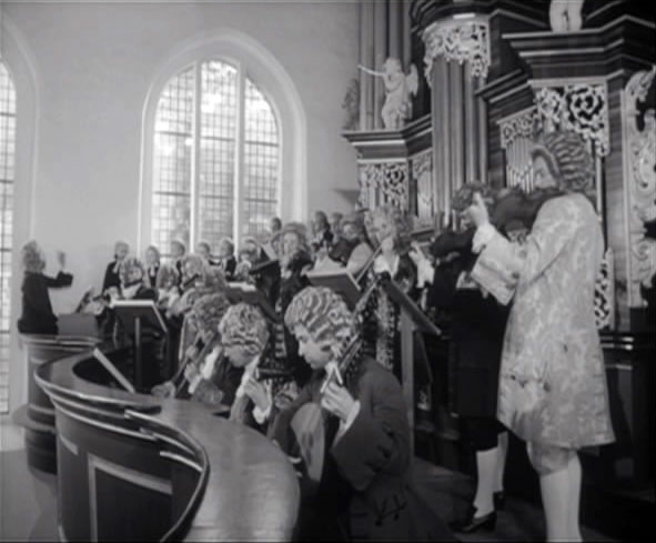 Gustave Leonhardt dans Chronique d'Anna Magdalena Bach (Chronik der Anna Magdalena Bach)