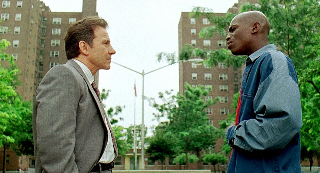 Harvey Keitel, John Turturro, Delroy Lindo, Mekhi Phifer dans Clockers