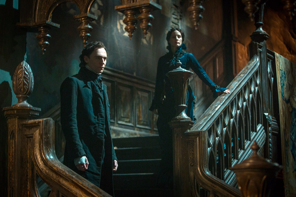 Jessica Chastain, Tom Hiddleston dans Crimson Peak