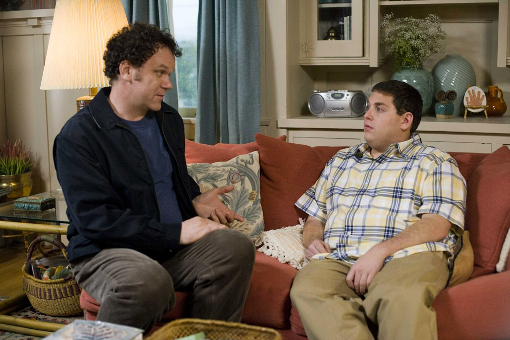 John C. Reilly, Jonah Hill, Marisa Tomei dans Cyrus