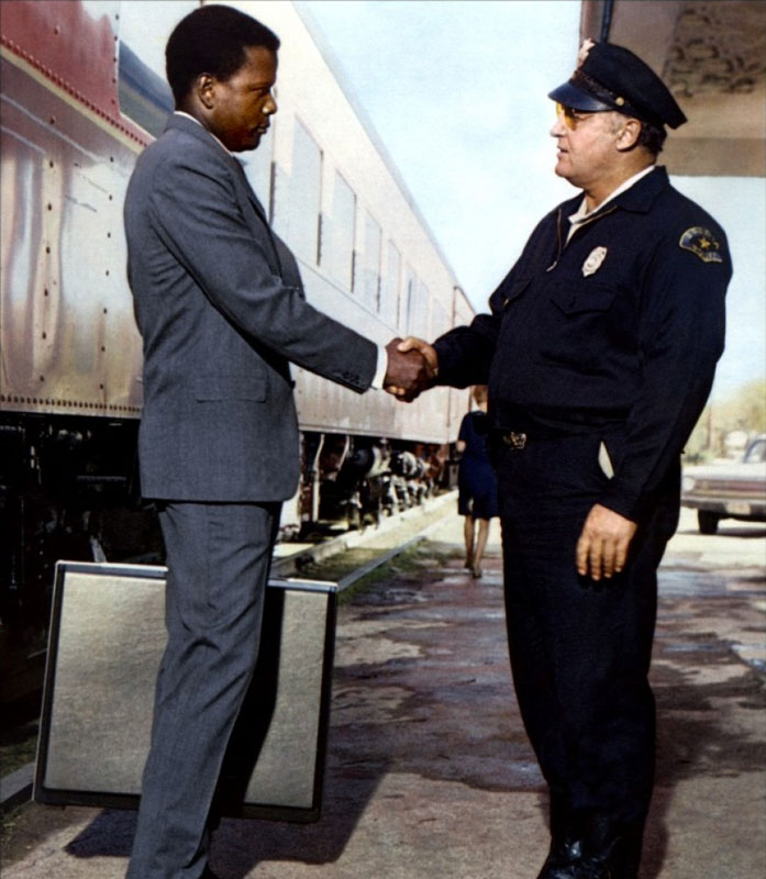 Sidney Poitier, Rod Steiger dans Dans la chaleur de la nuit