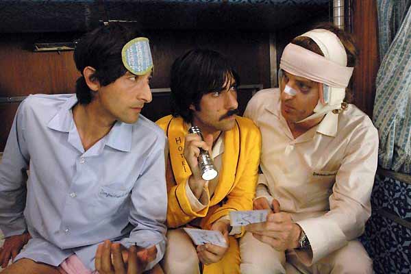  Owen Wilson, Adrien Brody, Jason Schwartzman dans A bord du darjeeling Limited