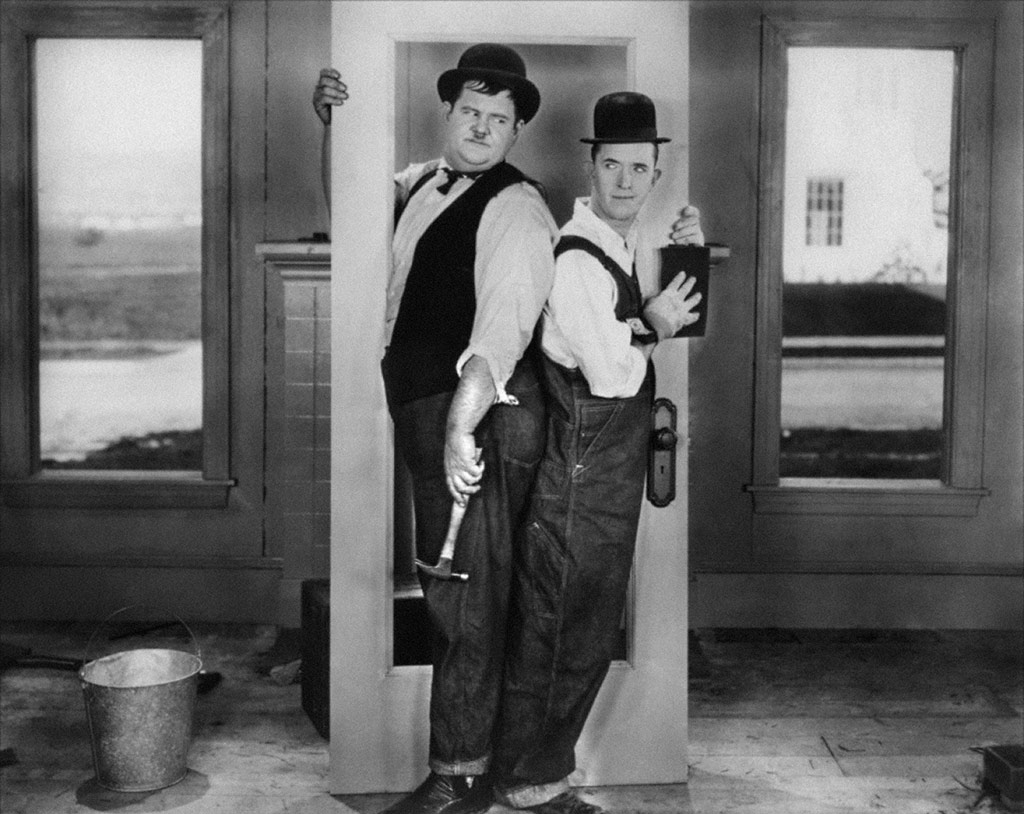 Laurel et Hardy menuisiers