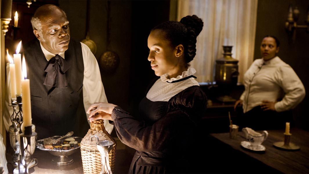 Samuel L. Jackson et Kerry Washington dans Django Unchained