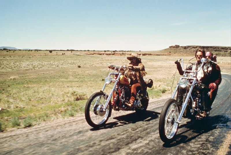 Dennis Hopper, Jack Nicholson, Peter Fonda dans Easy Rider