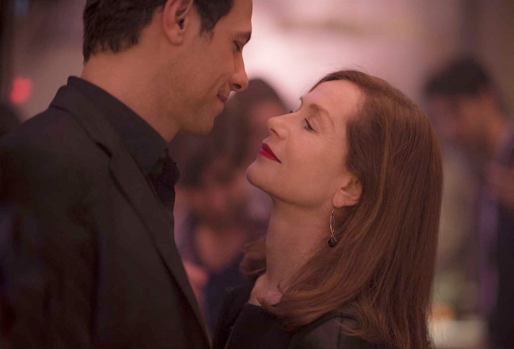 Isabelle Huppert, Laurent Lafitte dans Elle