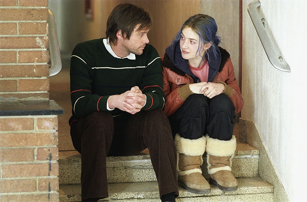 Kate Winslet, Jim Carrey dans Eternal sunshine of the spotless mind