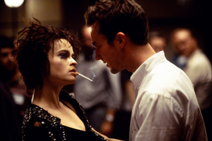 Helena Bonham Carter Edward Norton dans Fight Club