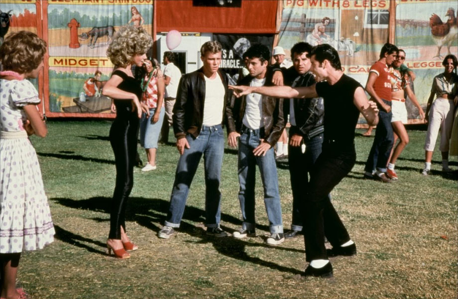 John Travolta Olivia Newton-John dans Grease