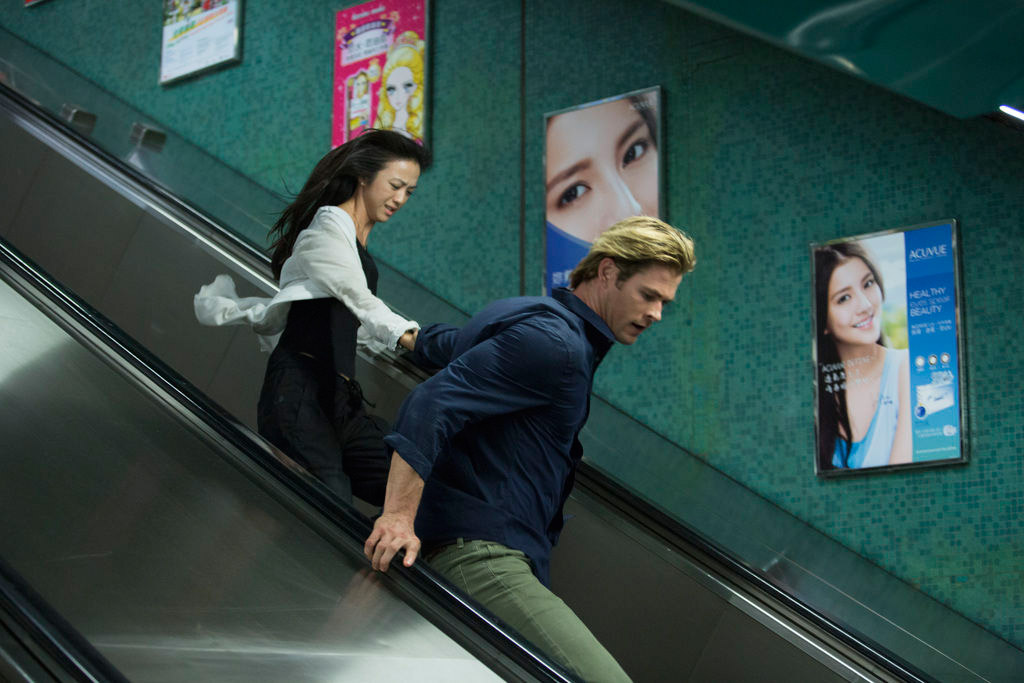 Chris Hemsworth, Tang Wei dans Hacker