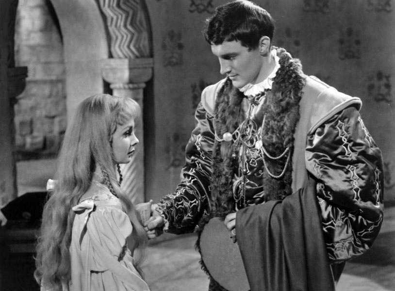 Jean Simmons, Terence Morgan dans Hamlet