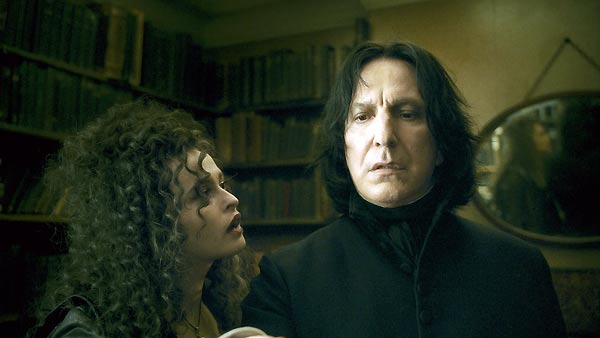 Helena Bonham Carter, Alan Rickman dans le film Harry Potter et le Prince de sang mêlé