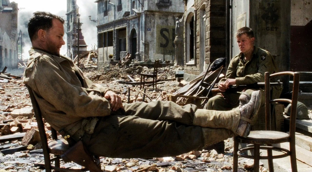 Tom Hanks, Matt Damon dans Il faut sauver le soldat Ryan