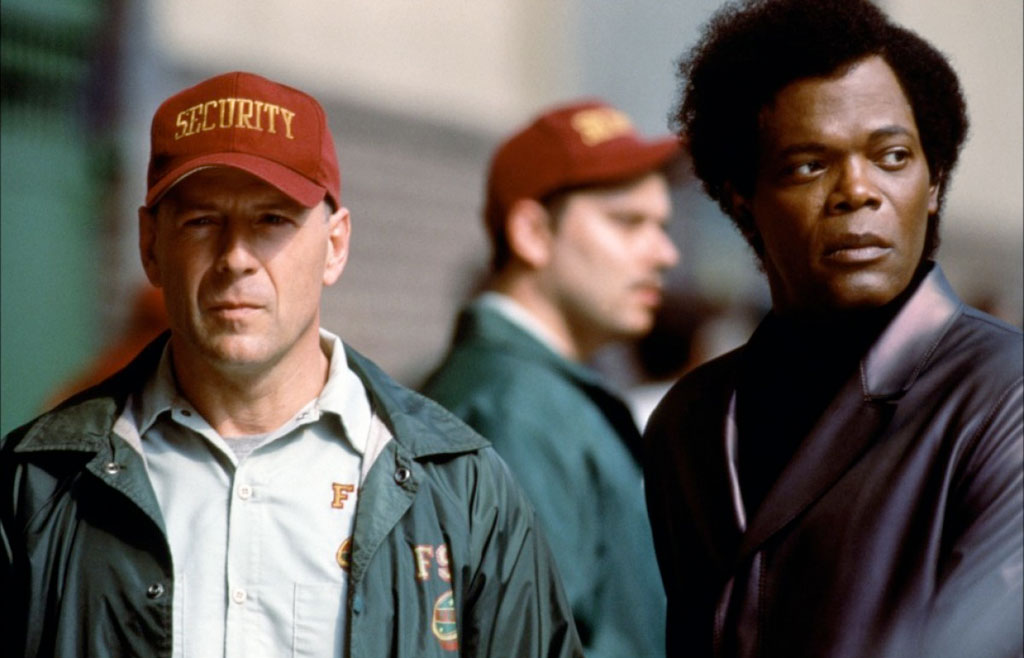 Bruce Willis, Samuel L. Jackson dans Incassable