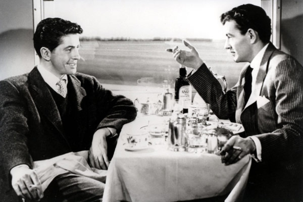 Farley Granger, Robert Walker dans L'Inconnu du Nord-express