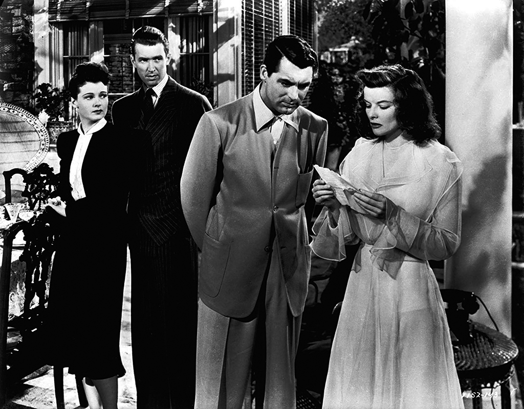 Cary Grant, Katharine Hepburn, James Stewart, Ruth Hussey dans Indiscrétions