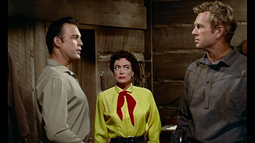 Joan Crawford, Sterling Hayden, Scott Brady dans Johnny Guitare