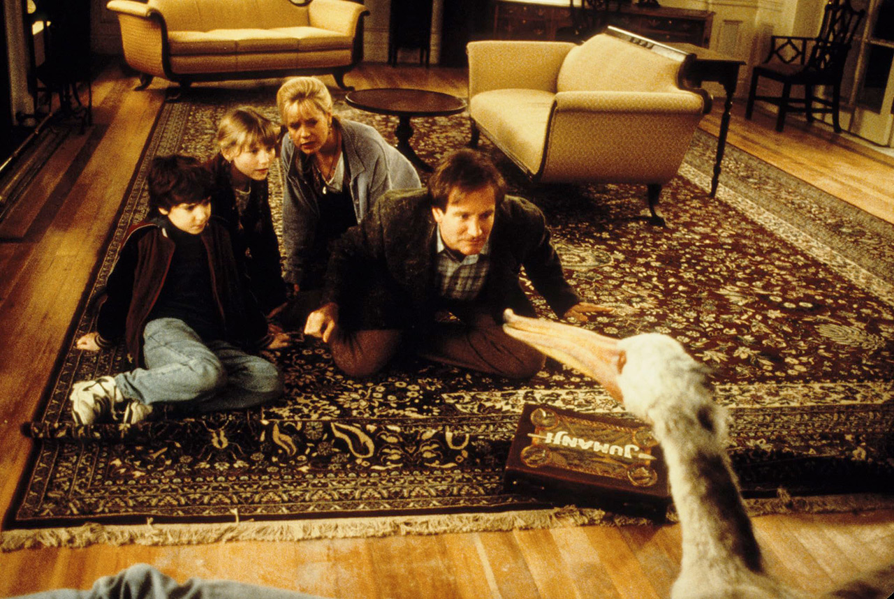 Robin Williams, Kirsten Dunst, Bonnie Hunt, Bradley Pierce dans Jumanji