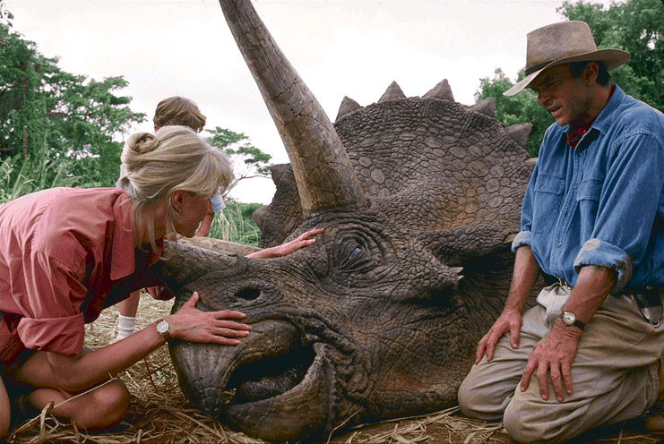Laura Dern, Sam Neill dans Jurassic Park